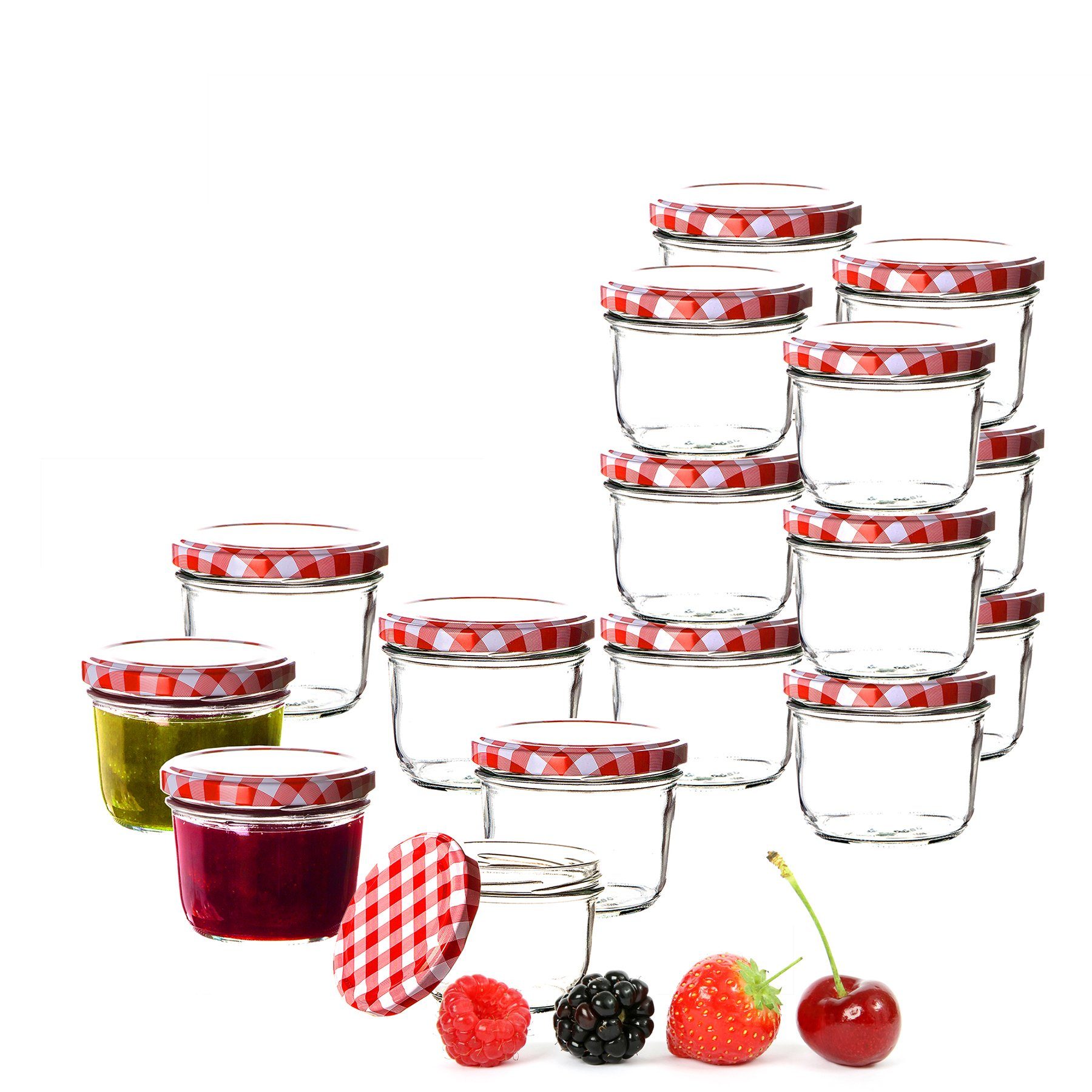 BigDean Einmachglas 230 ml Sturzglas Einweckgläser TO 82 Made in Germany Marmeladengläse, Glas, (Set, 18-tlg., Sturzgläser + Deckel), Einweck Glas, Luftdicht, Lebensmittelecht Aromaneutral. Reduzierter Preis € 28,39. Unverbindliche Preisempfehlung € 36,99