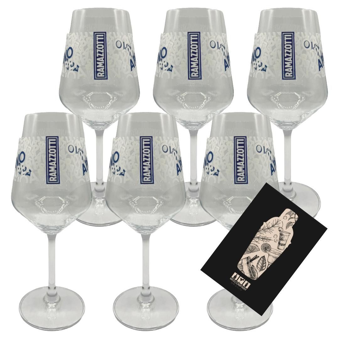 Mixcompany Cocktailglas Ramazzotti 6er-Set Cocktailglas - Stilvolle Gläser für Aperitivo &