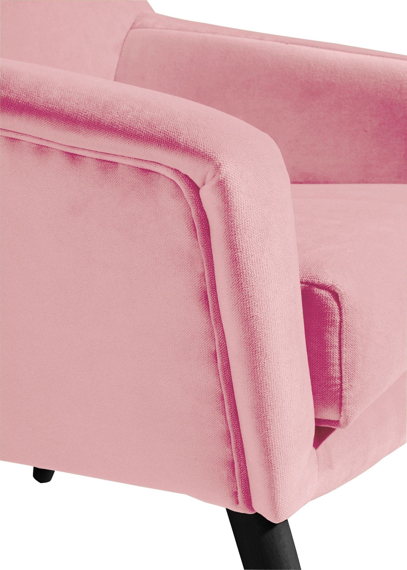 Kachka hochwertig Kessel Samtvelour 21066 Kostenlosem inkl. rosé Sessel Sitz verarbeitet,bequemer Sessel Buche (Sparpreis Bezug 1-St), / 58 Versand, schwarz aufm