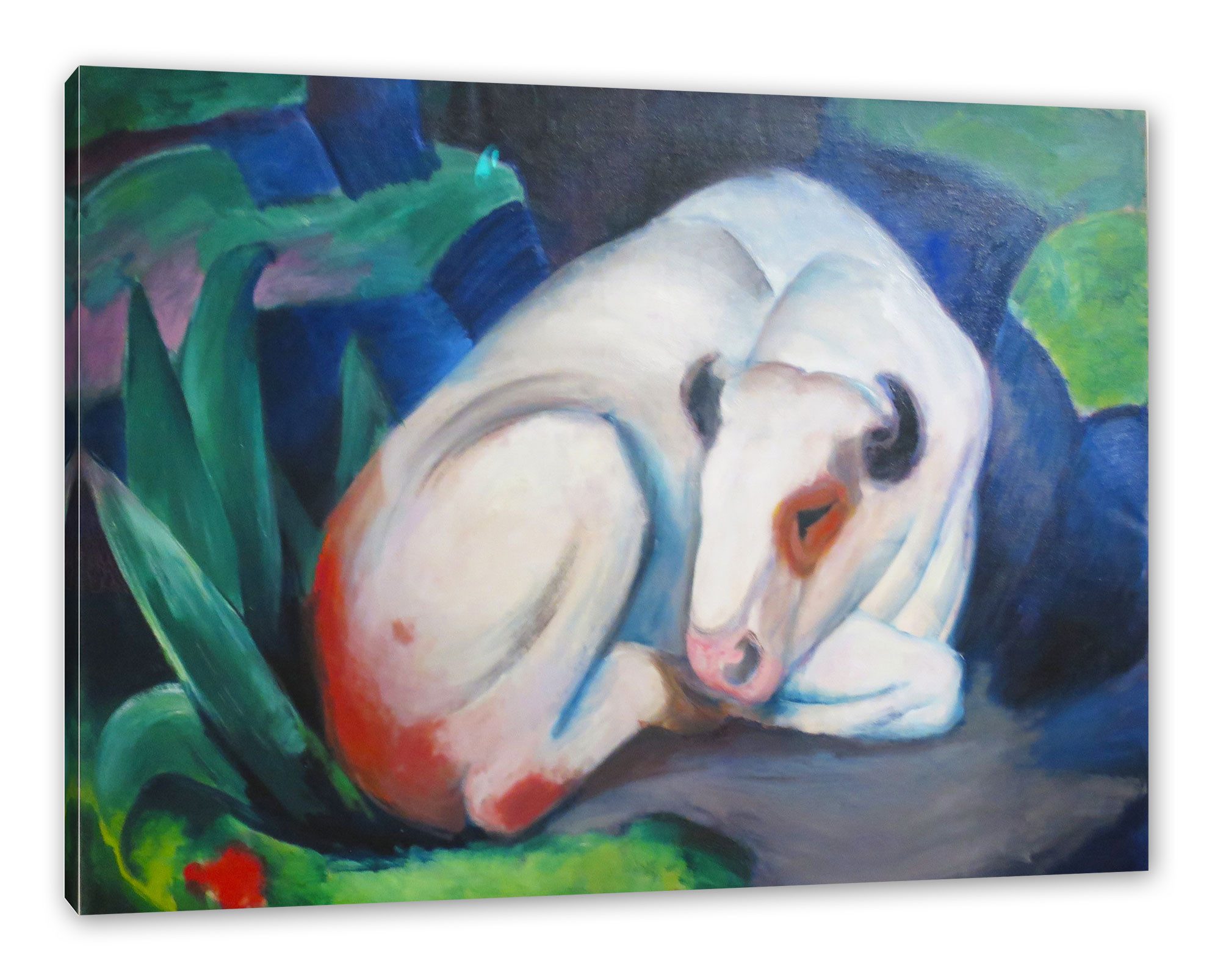 Pixxprint Leinwandbild Franz Marc - Der Stier, Franz Marc - Der Stier (1 St), Leinwandbild fertig bespannt, inkl. Zackenaufhänger
