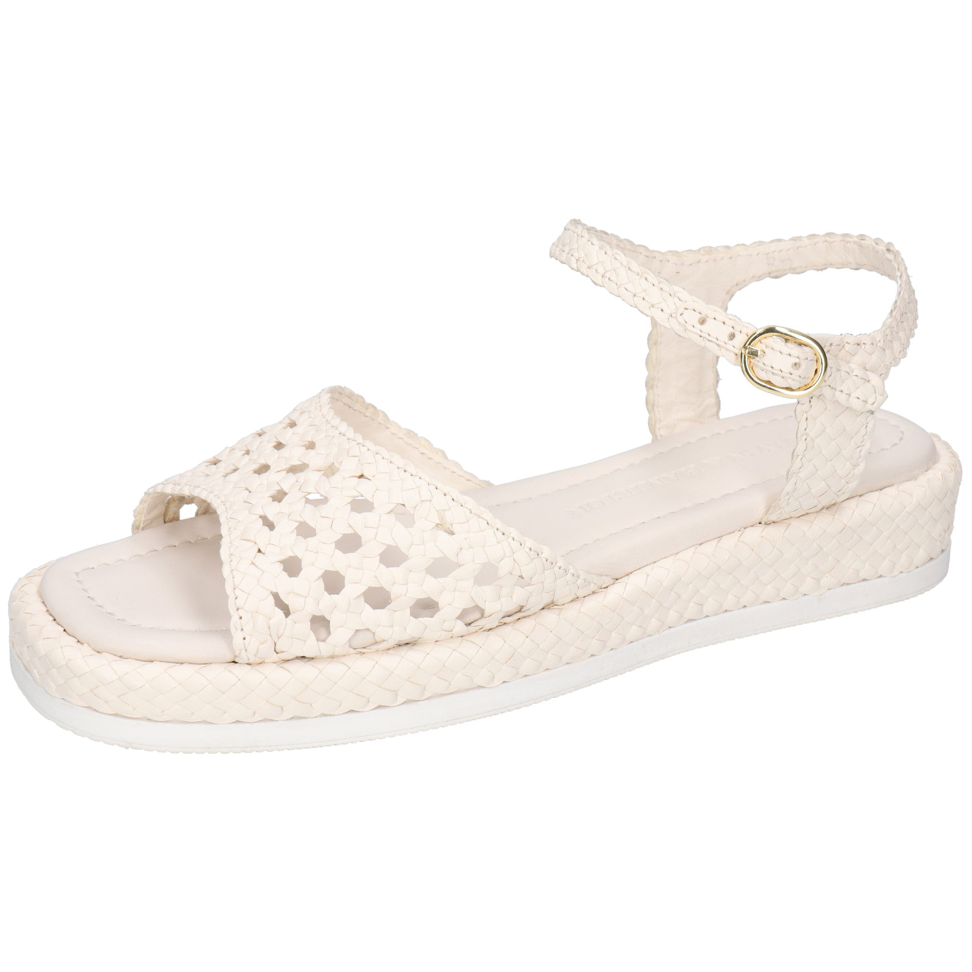 Melvin & Hamilton Vim 3 Leder-Geflochtene Schuhe für Damen Sandale Plateausohlen, Echtes Leder, Von Hand geflochten