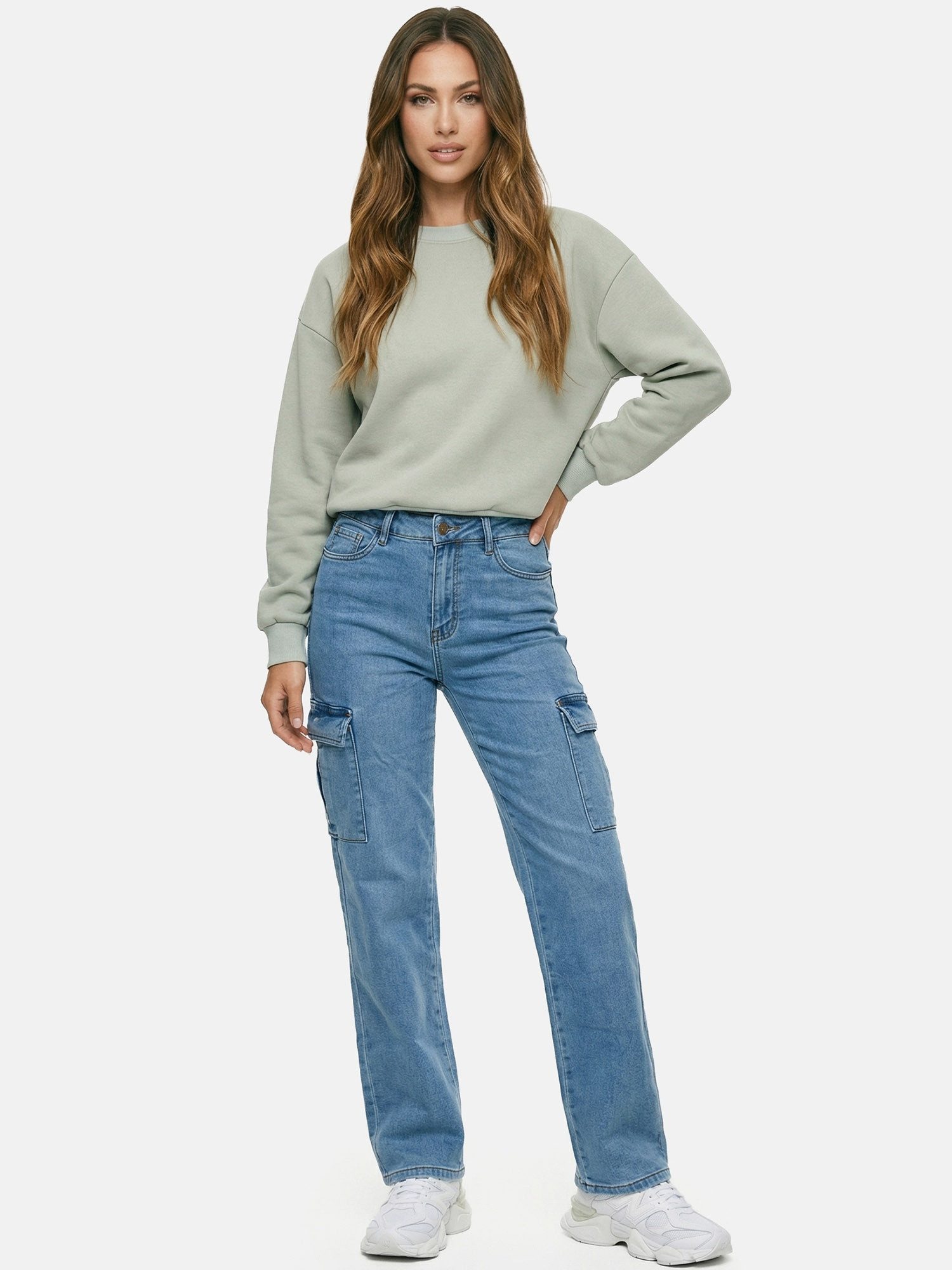 Tazzio Straight-Jeans F143 Cargo Jeans, High Waist, Regular Fit