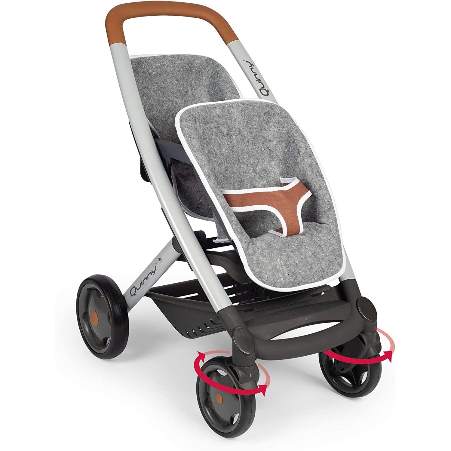 Smoby Puppenwagen 253204 Zwillingssportwagen Quinny grau