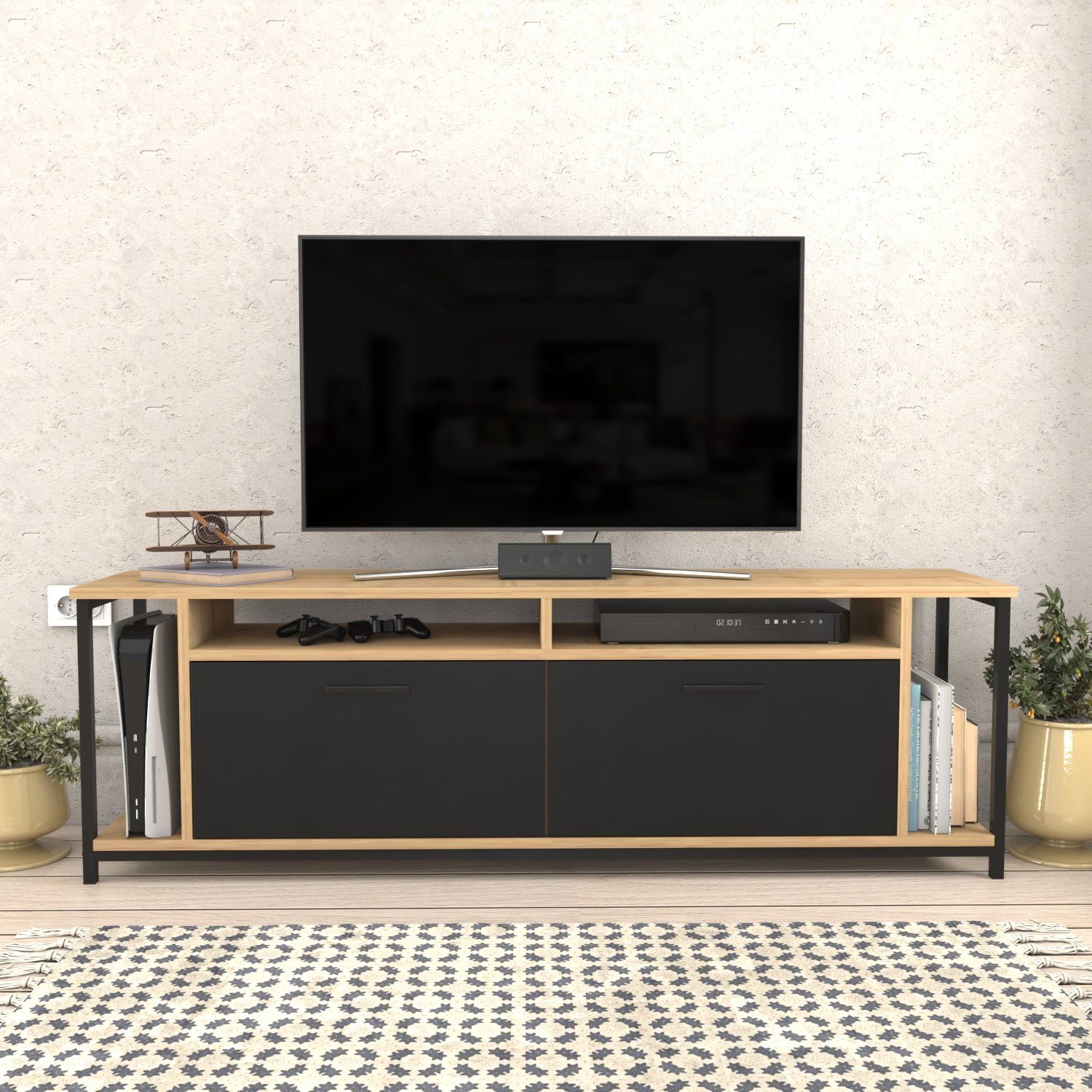 Skye Decor TV-Schrank Schränke, 50,8x160x35 cm, 100% Melaminbeschichtete Partikelplatte