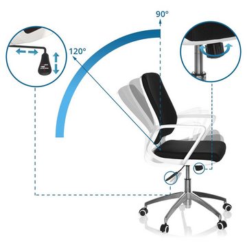 hjh OFFICE Drehstuhl Profi Bürostuhl ESTRA Stoff mit Armlehnen (1 St), Schreibtischstuhl ergonomisch