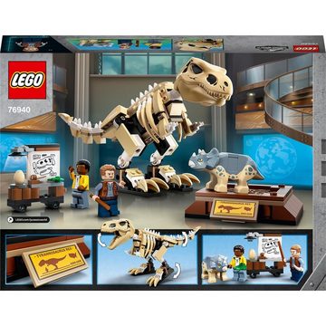 LEGO® Konstruktionsspielsteine LEGO 76940 Jurassic World T.Rex Skelett in der Fossilienausstellung, (Set)