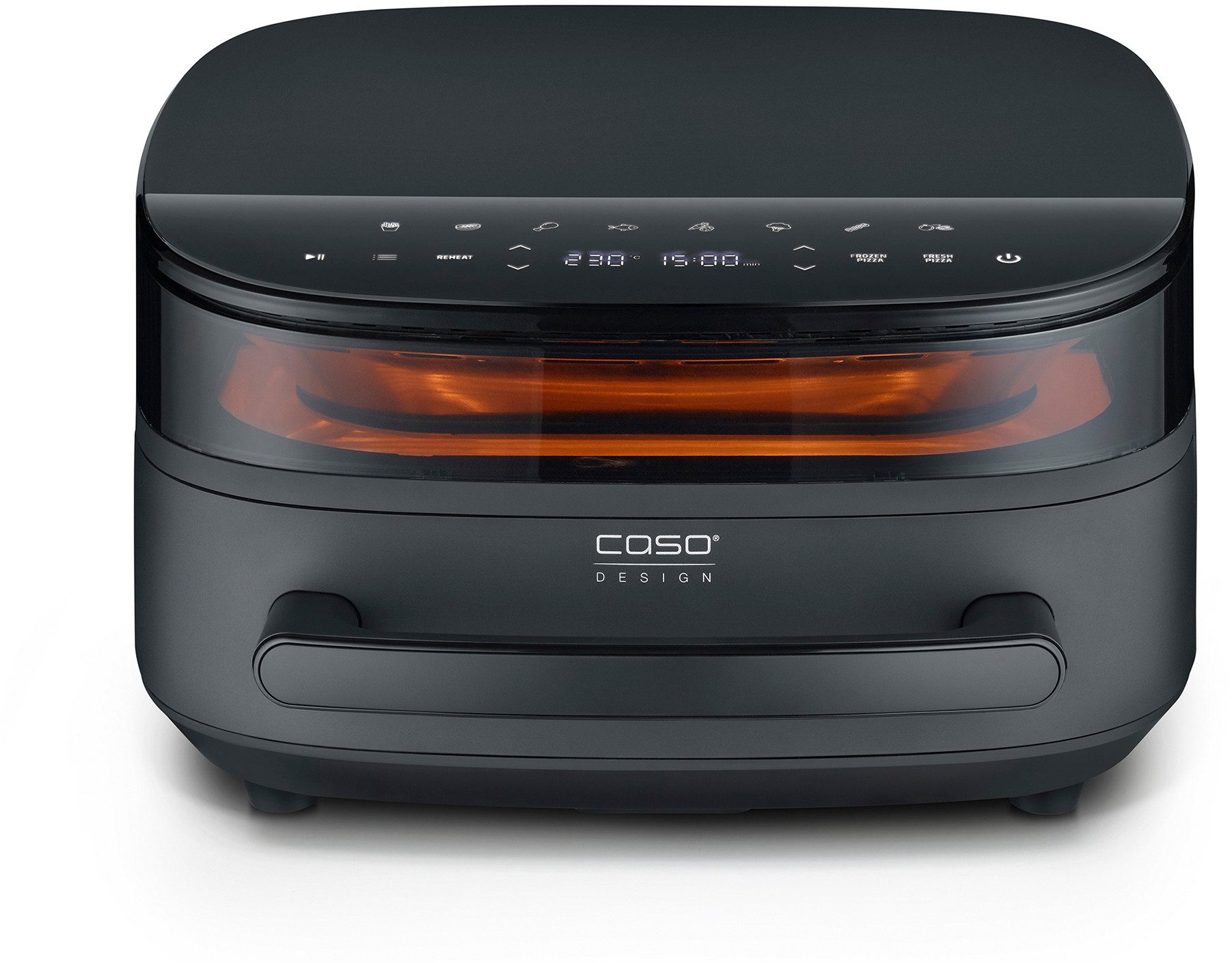 Caso Heißluftfritteuse CASO 3191 Design Heissluftfritteuse AirFry & PizzaChef, 2850 W, Frittieren, Backen, Aufwärmen, Rösten oder Dörren.