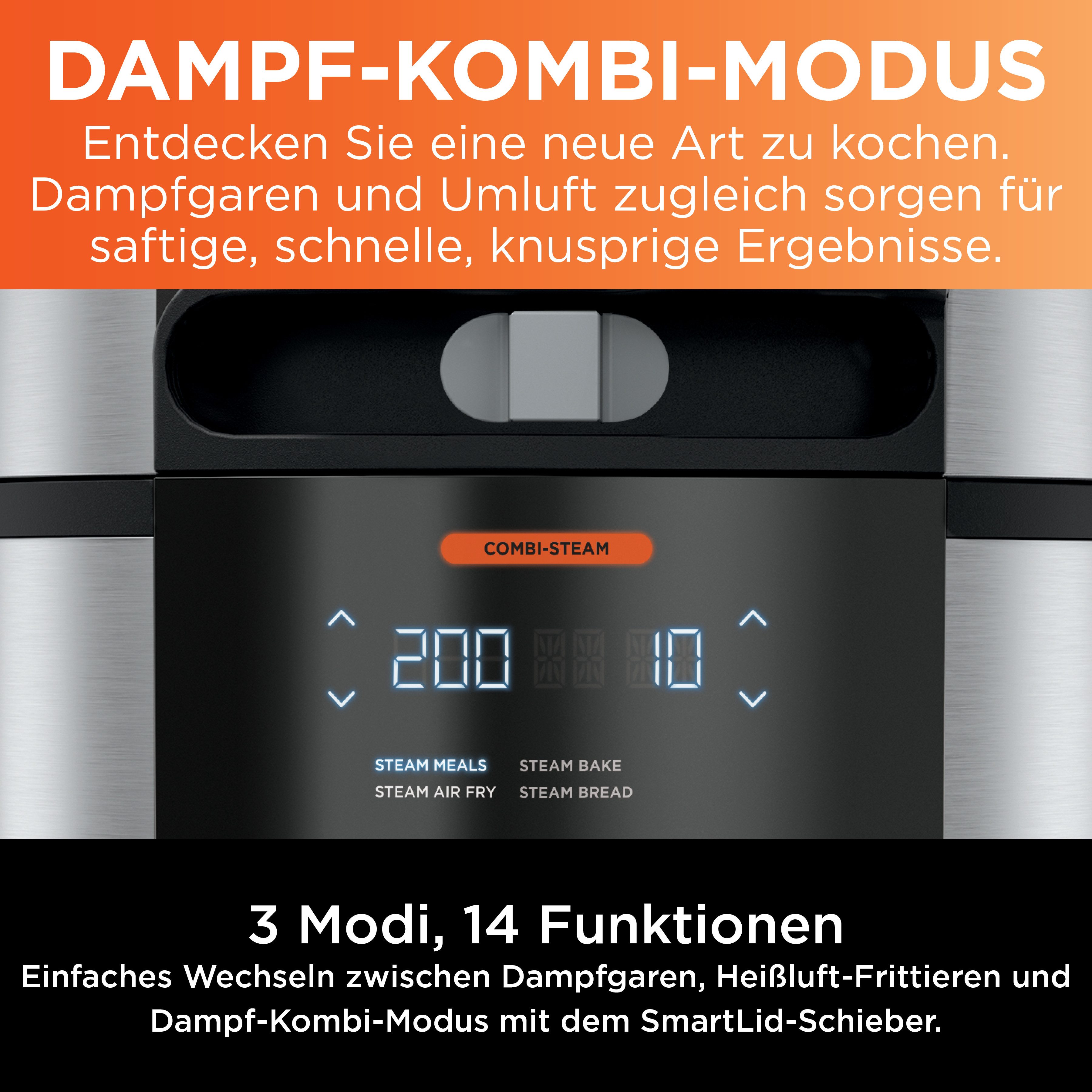 NINJA Multikocher Foodi MAX 14-in-1 SmartLid Multikocher OL750EU, 1760 W, 7,5 l Schüssel – Bild 4 von 5