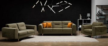 MOEBLO Sofa Treviso, Sofa ohne Schlaffunktion, Modernes Sofa, Kleines Sofa,Sofa im Wohnzimmer Sofa 3-Sitzer, (BxHxT):230x91x85 cm