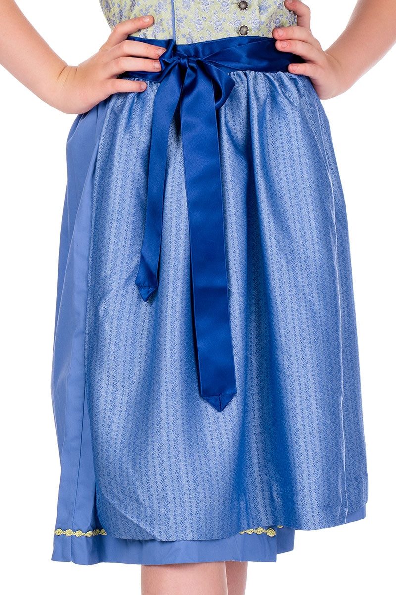 Isar-Trachten Dirndl Kinderdirndl 3tlg. - DELIA - lindgrün/seeblau