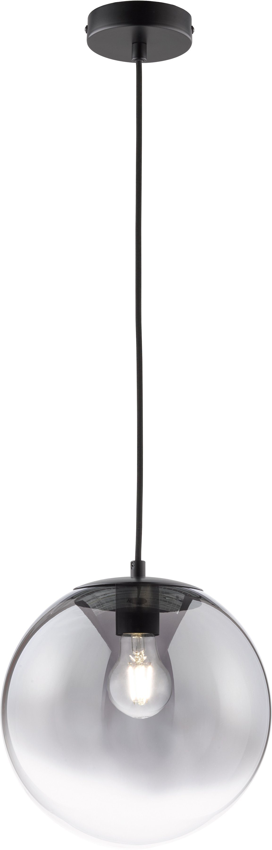 SCHÖNER WOHNEN-Kollektion Pendelleuchte Mirror, Leuchtmittel wechselbar, Hängelampe Rauchglas Ø 25 cm. Reduzierter Preis € 76,40. Unverbindliche Preisempfehlung € 124,90