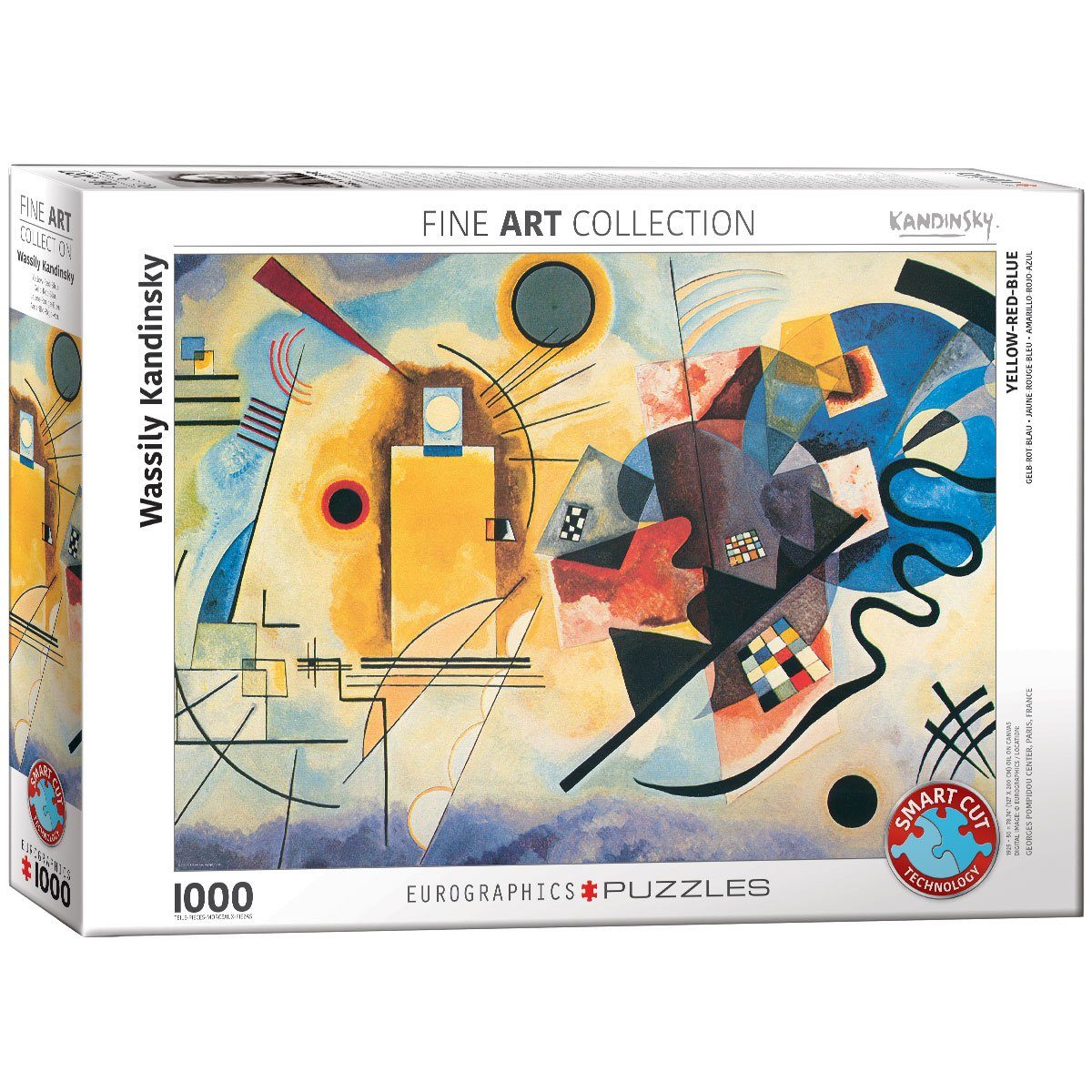 EUROGRAPHICS Puzzle 6000-3271 Gelb rot blau von Wassily Kandinsky, 1000 Puzzleteile