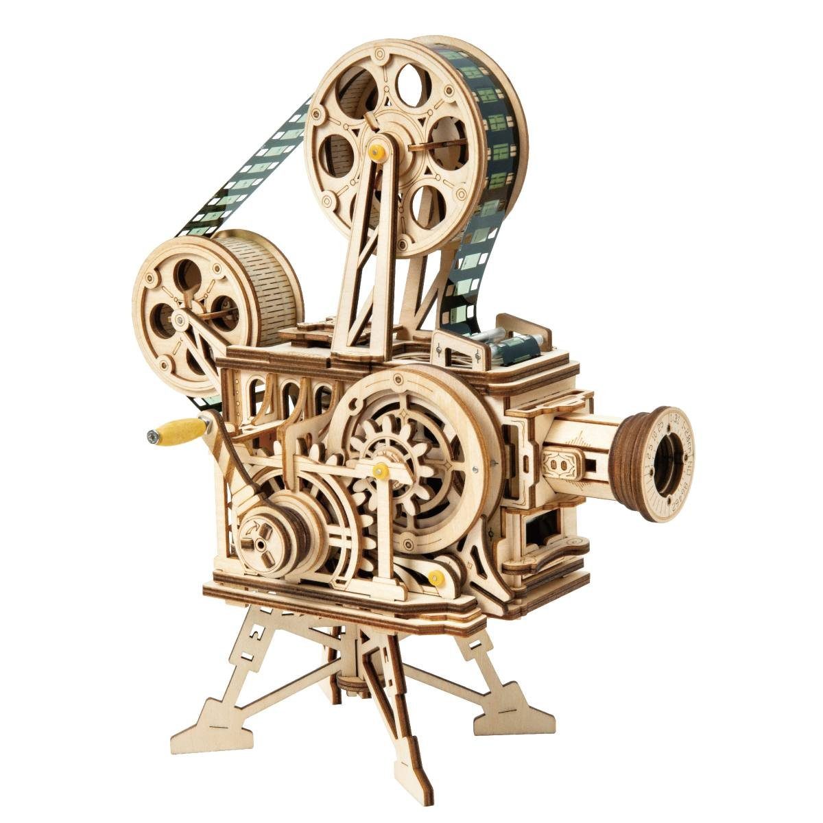 Modellbausatz ROKR Filmprojektor LK601 3D-Holzpuzzle 183 Teile
