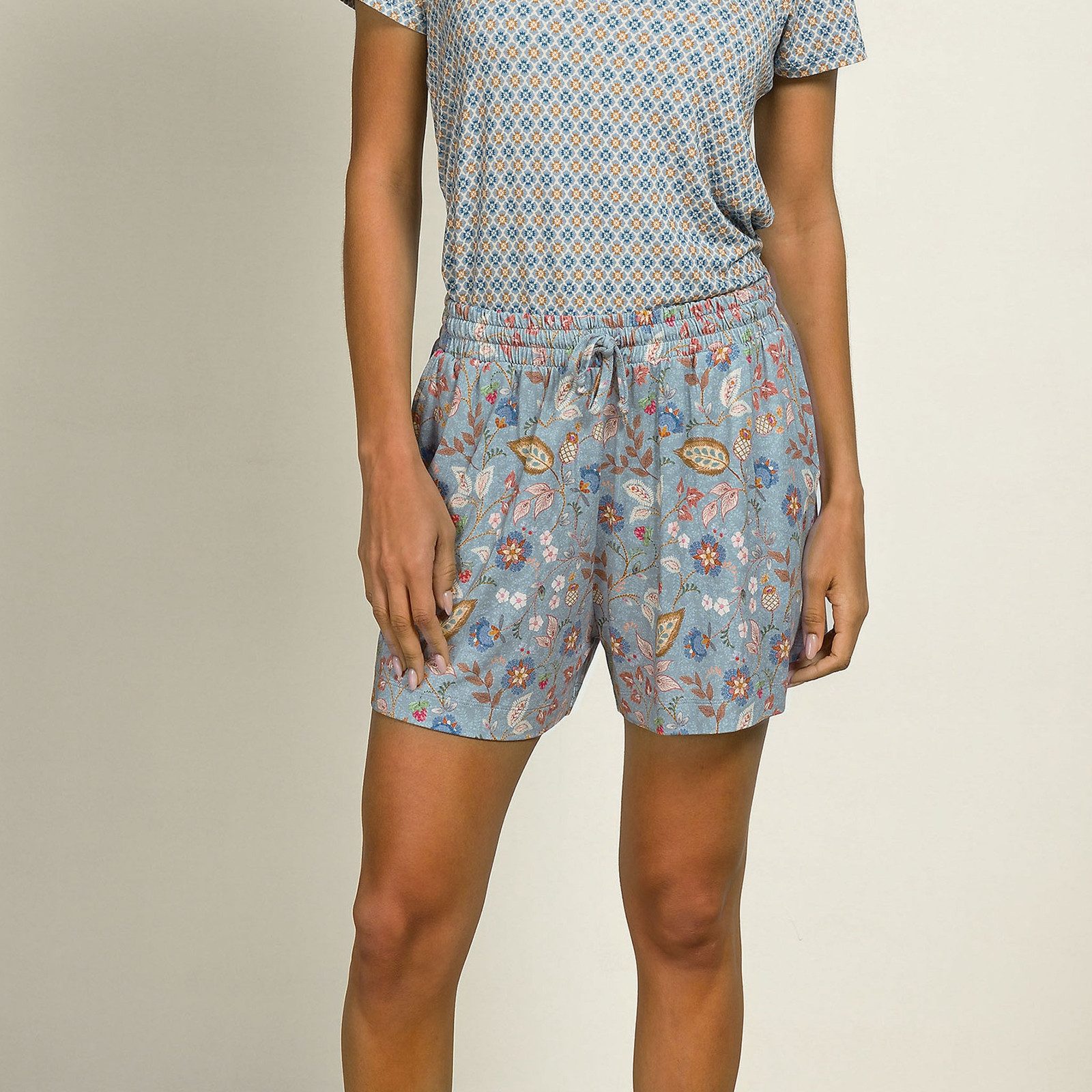 PiP Studio Pyjamashorts Bob Short Trousers Jameela mit geblümten Muster