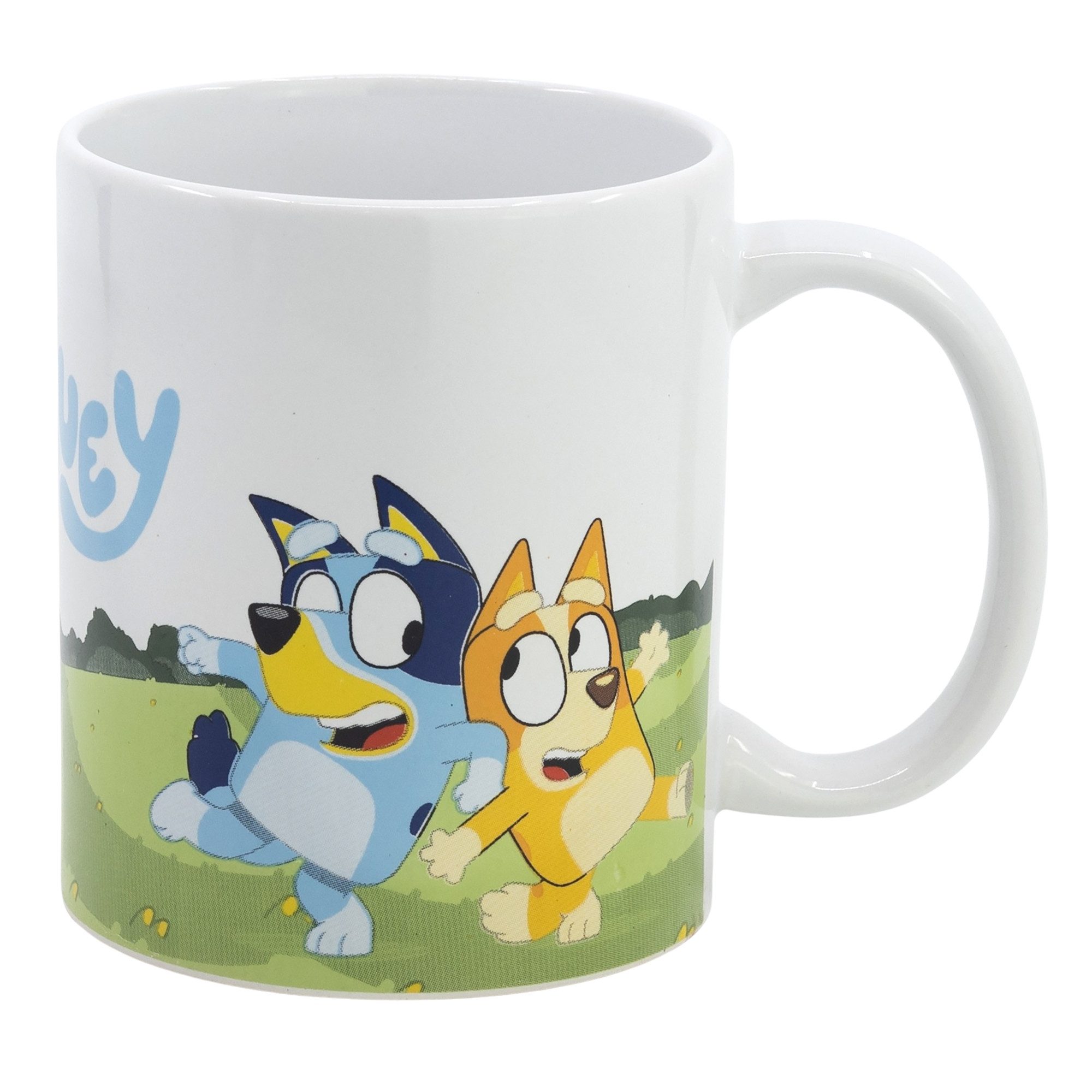 Bluey Tasse Bluey und Bingo Kinder Teetasse Kakaotasse Geschenkidee 325 ml, Keramik