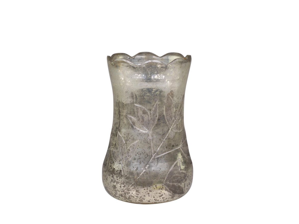 MarieAnn No.25 Dekovase Glas Vase Bauernsilber Antik Silber Vintage Deko versch. Größen, Glasvase