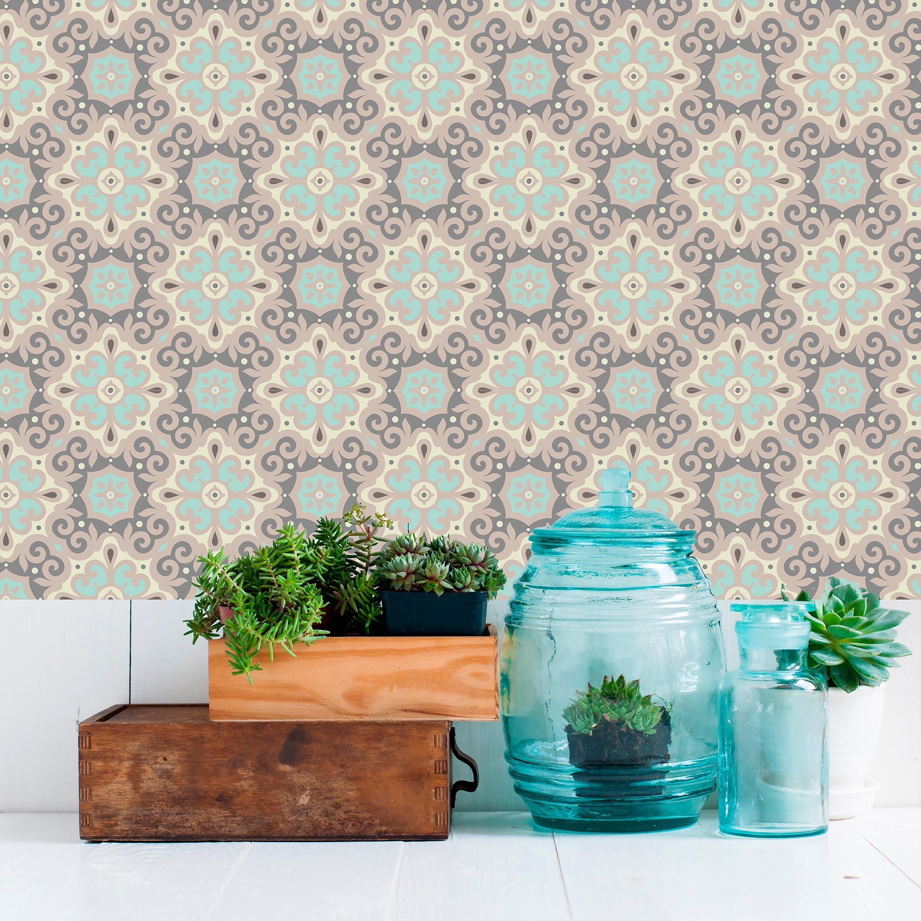 Home affaire Fliesenaufkleber Ornamente, Stickerfliesen, selbstklebend, Sticker, 12er Set