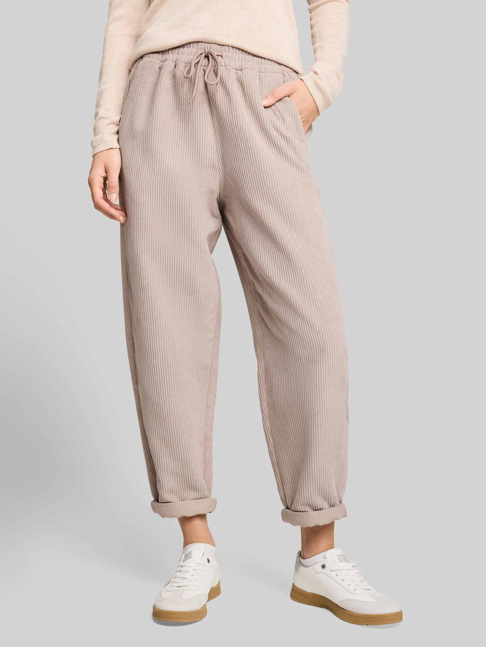TOM TAILOR Denim 7/8-Hose Hosen & Chino Barrel Cordhose mit Kordelzug