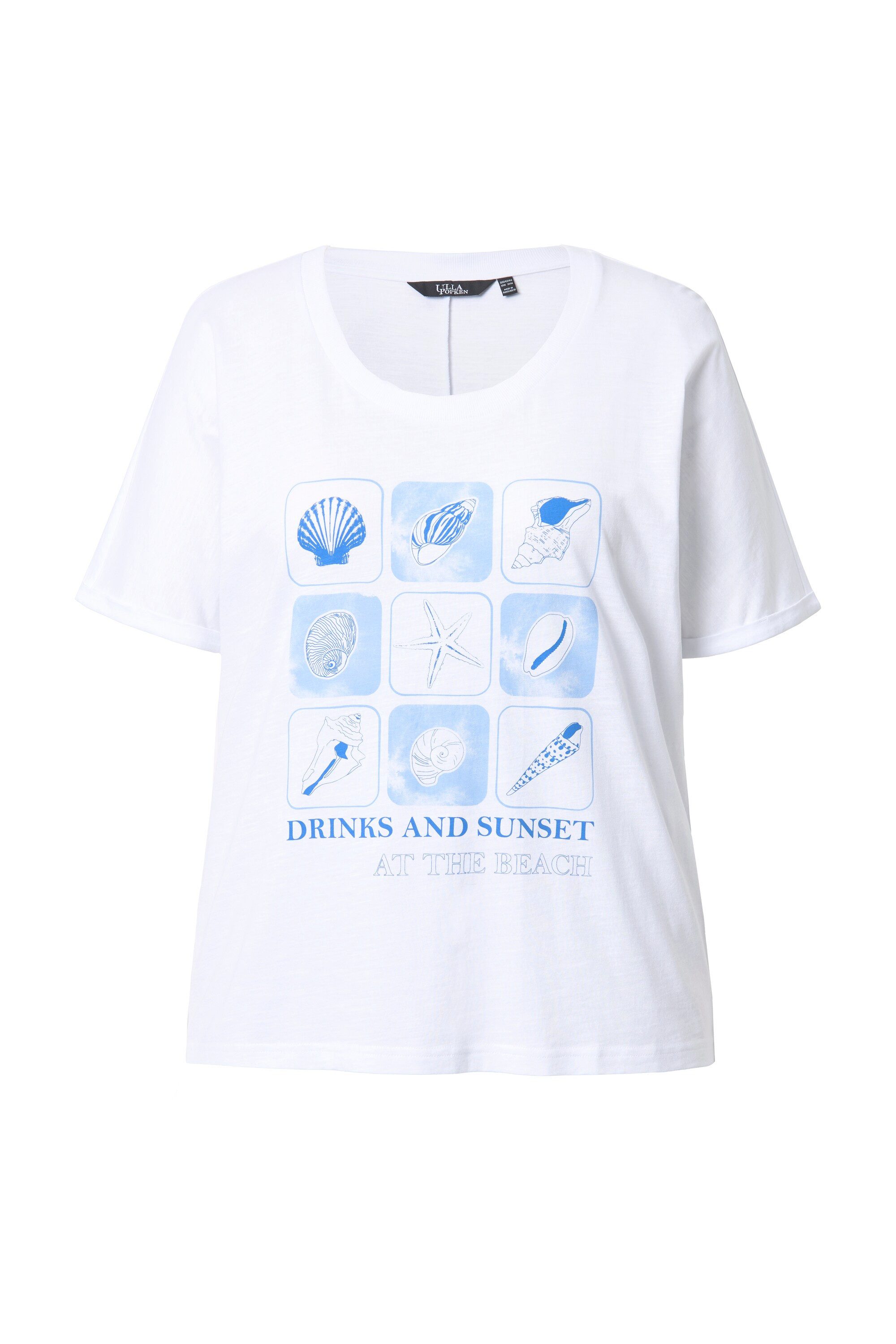 Ulla Popken T-Shirt T-Shirt Meerestiere Oversized günstig online kaufen