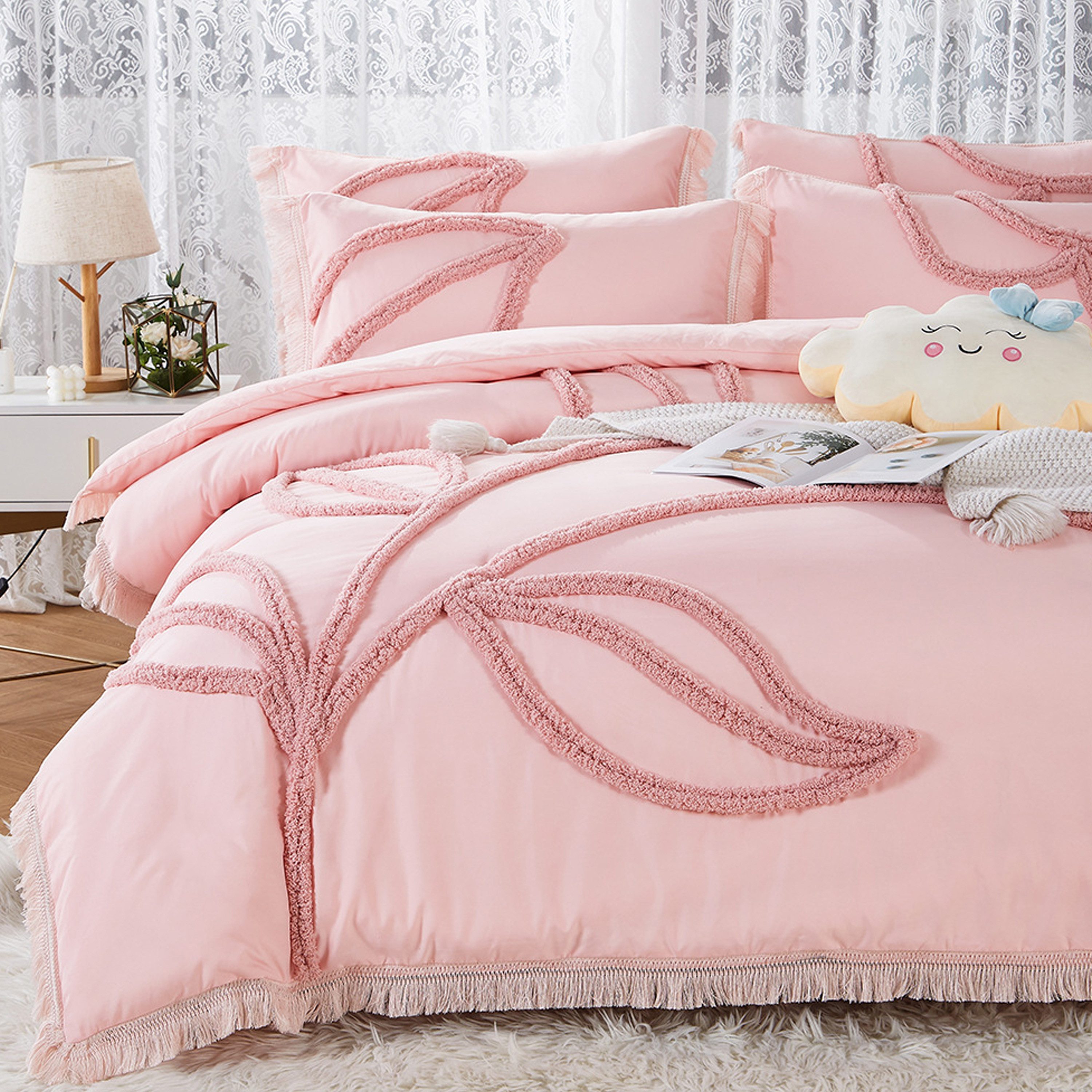 wohnTRAUM24 Bettwäsche Bettwäsche,Getuftet Boho Bettwäsche-Set 135x200cm,20 günstig online kaufen