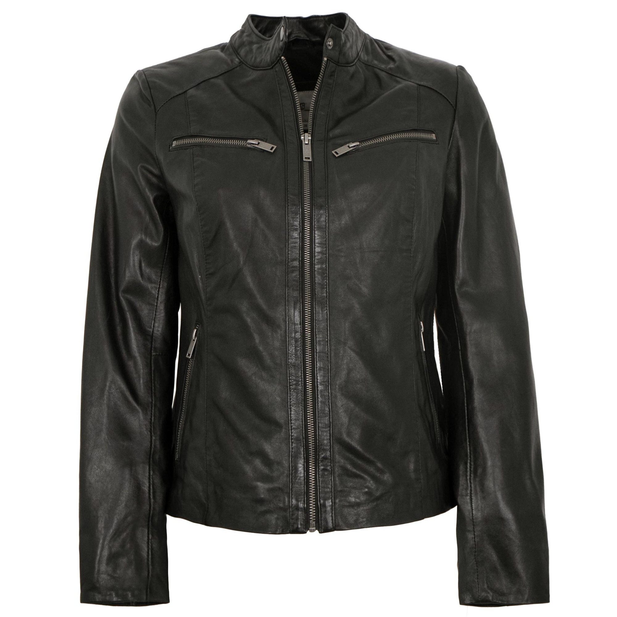 Jilani Lederjacke Cindy Jilani Collection - Damen Lederjacke Lammnappa schwarz