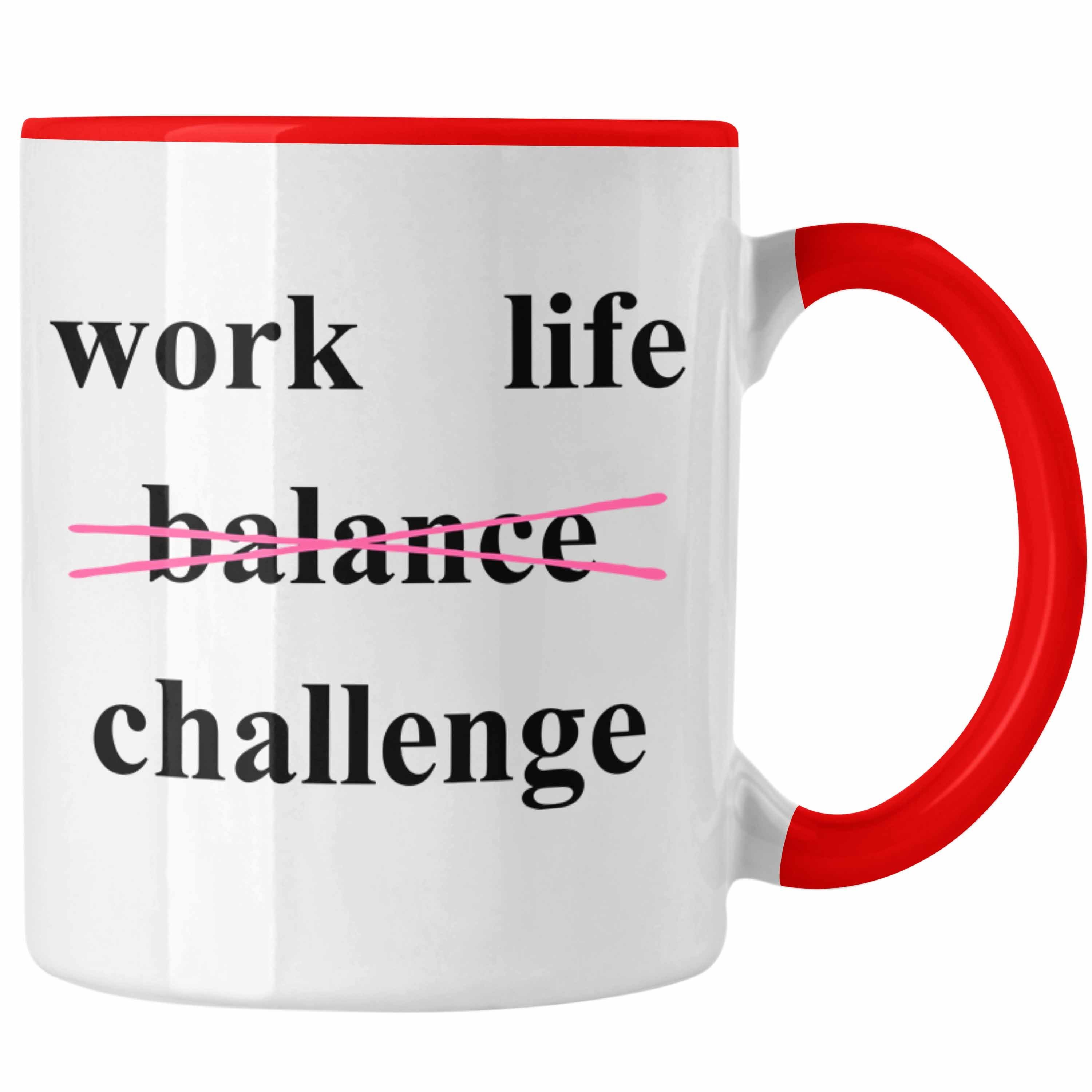 Trendation Tasse Trendation - Lustige Tasse mit Spruch für Frauen Männer Arbeit Büro Lustig Tassen Becher mit Sprüchen Kollegin Geschenk Sarkasmus Challenge Rot