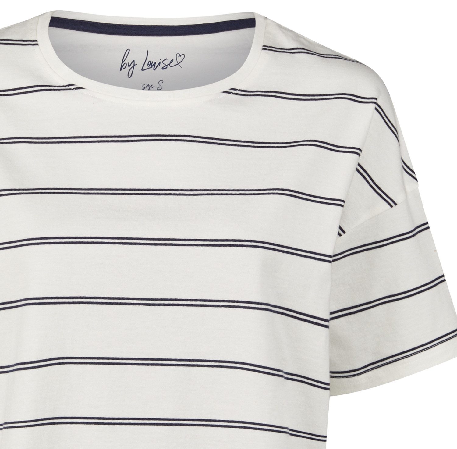 By Louise Pyjamaoberteil Sleep Chic (Packung, 1-tlg., 1-teilig) Damen Pyjamaoberteil Kurzarm Baumwolle T-Shirt