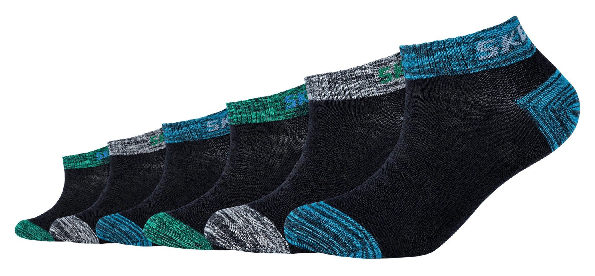 Skechers Sneakersocken (6-Paar) (6 Paar) mit weichem Bündchen