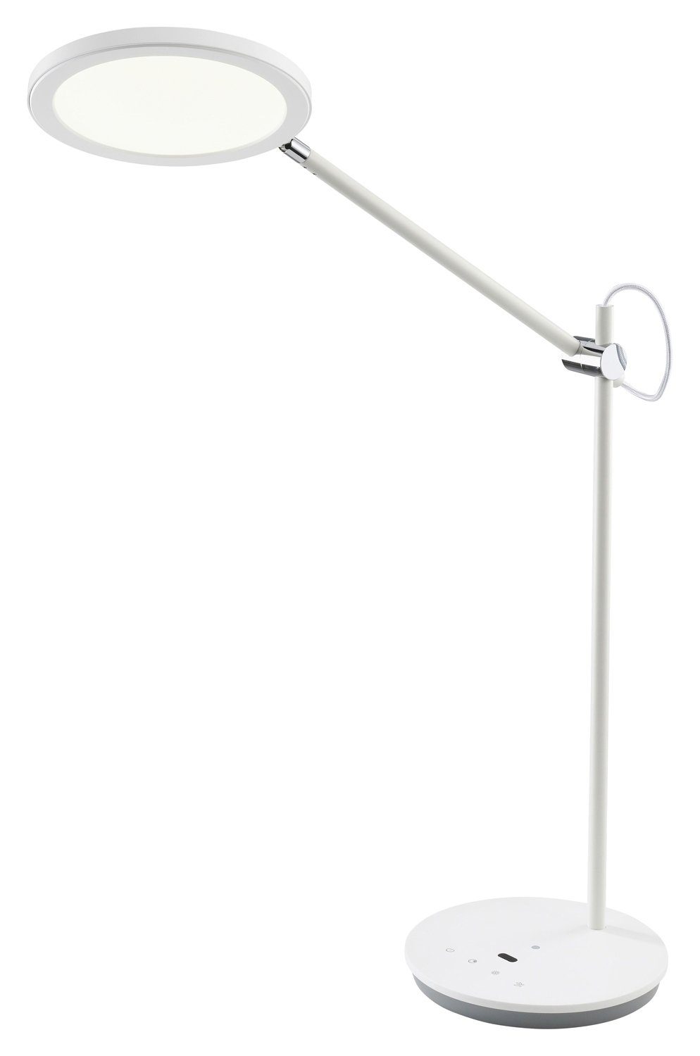 casa NOVA LED Schreibtischlampe LUMIN, 1-flammig, H 52 cm, Weiß, Aluminium, Dimmfunktion, LED fest integriert, Neutralweiß, Touchsensor | Tischlampen