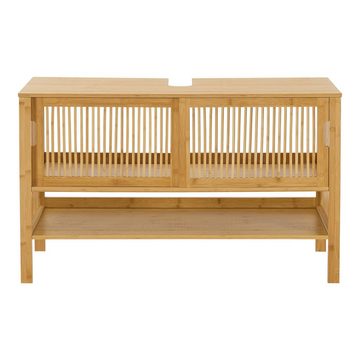 en.casa Waschbeckenunterschrank »Hvaler« Unterschrank 60x100x45cm Bambus