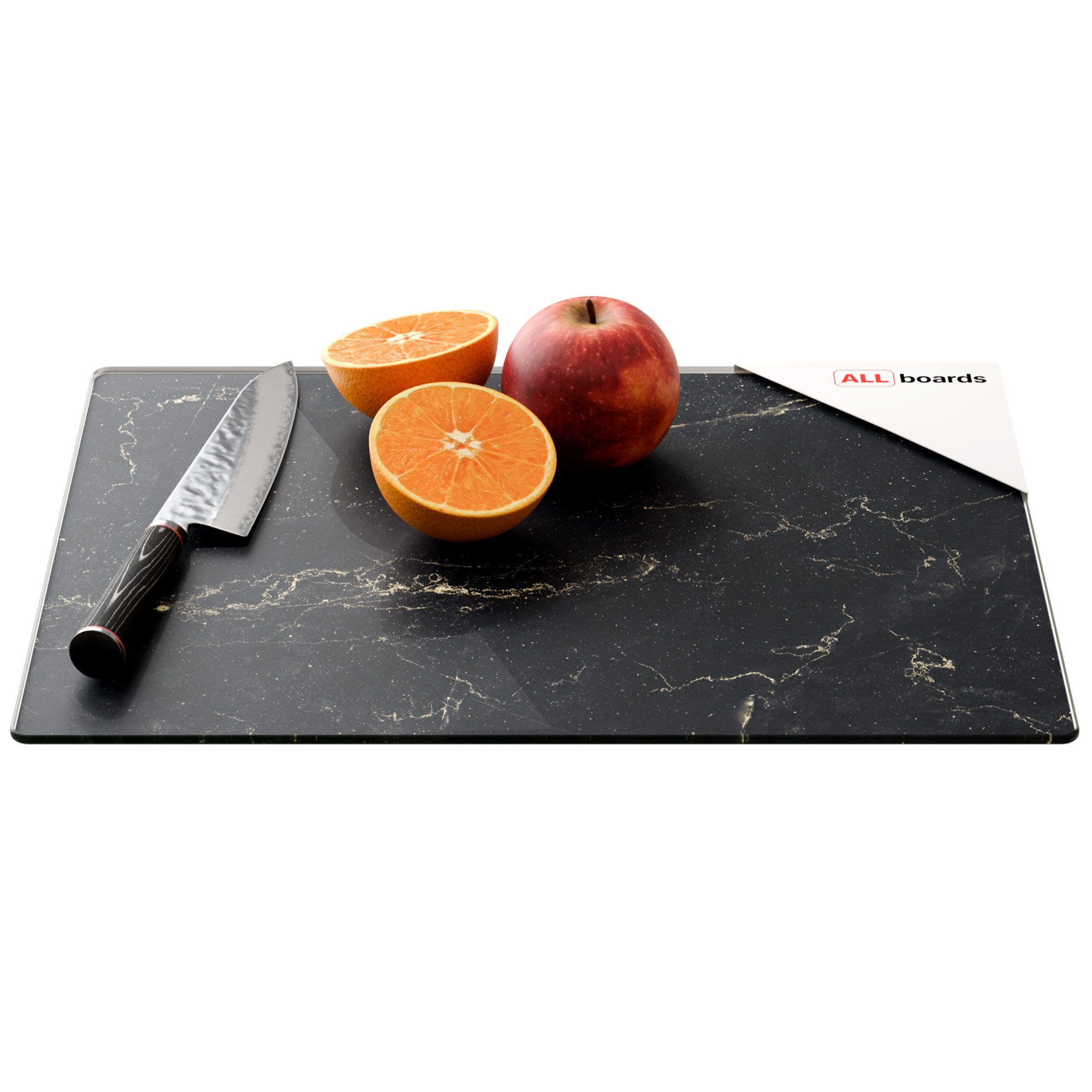ALLboards Schneidebrett Glas Herdabdeckplatte Schneidebrett 30x40 cm Arbeitsplatte Herdschutz, Glas