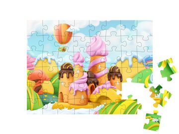 puzzleYOU Puzzle Illustration: bunte Süßigkeiten, 48 Puzzleteile, puzzleYOU-Kollektionen Candybar