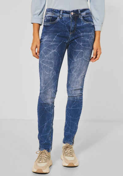 STREET ONE Slim-fit-Jeans »Style York« mit Schmetterlings-Print