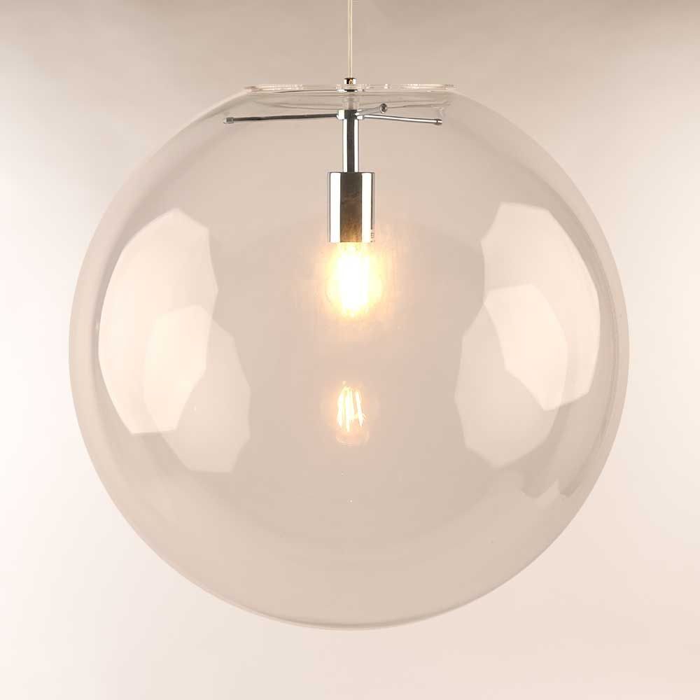 s.luce Pendelleuchte Hängeleuchte Orb Glaskugel Chrom, günstig online kaufen