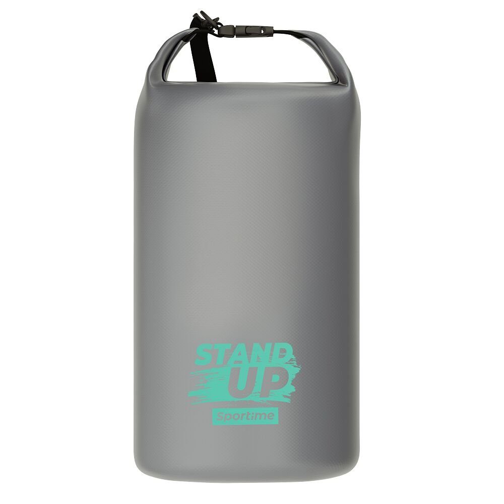 Sportime Sporttasche SUP Dry Bag Stand Up, Sicheres Verstauen für Aktivitäten auf dem Wasser Grau, 20 Liter