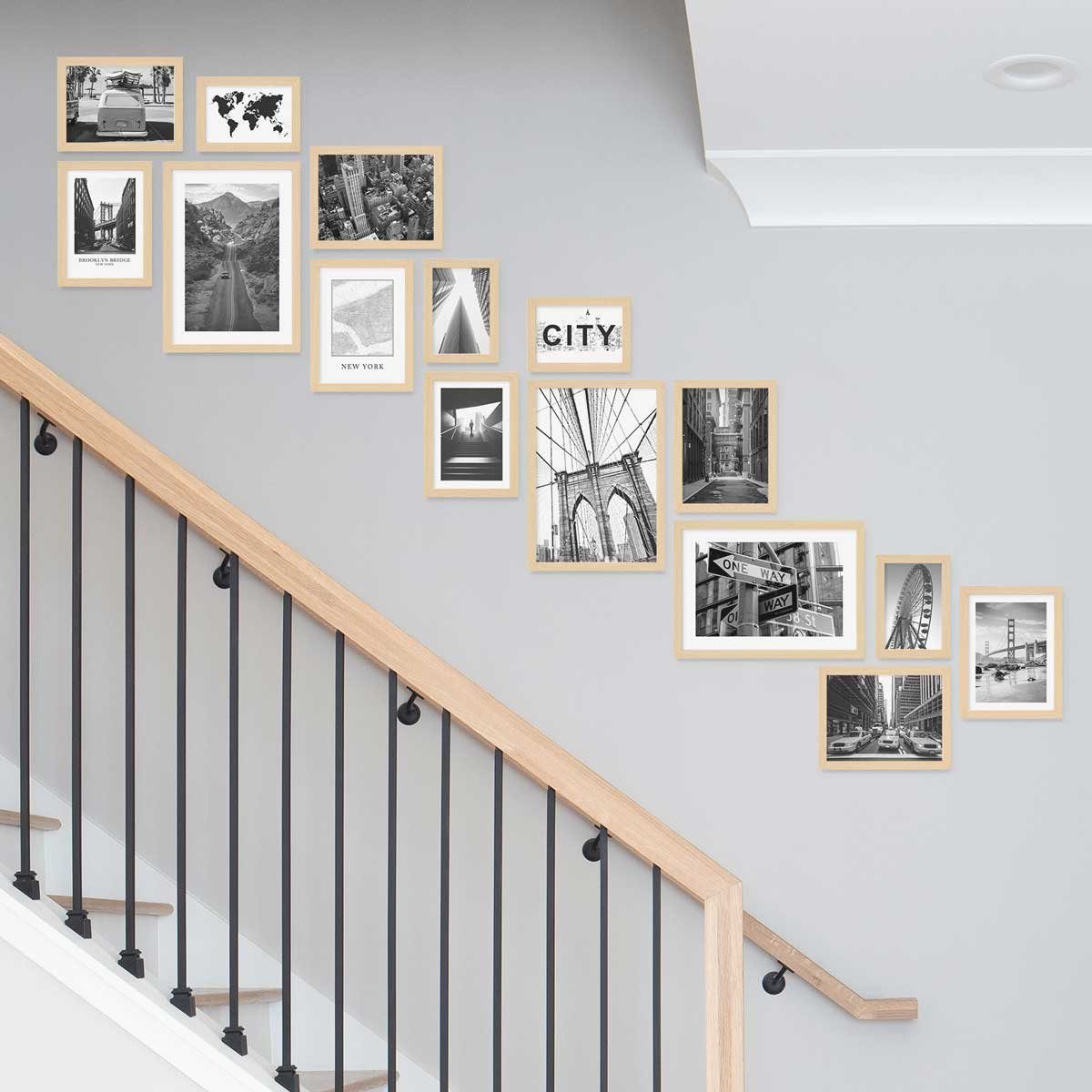 PHOTOLINI Bilderrahmen 15er Set Modern Schmal günstig online kaufen