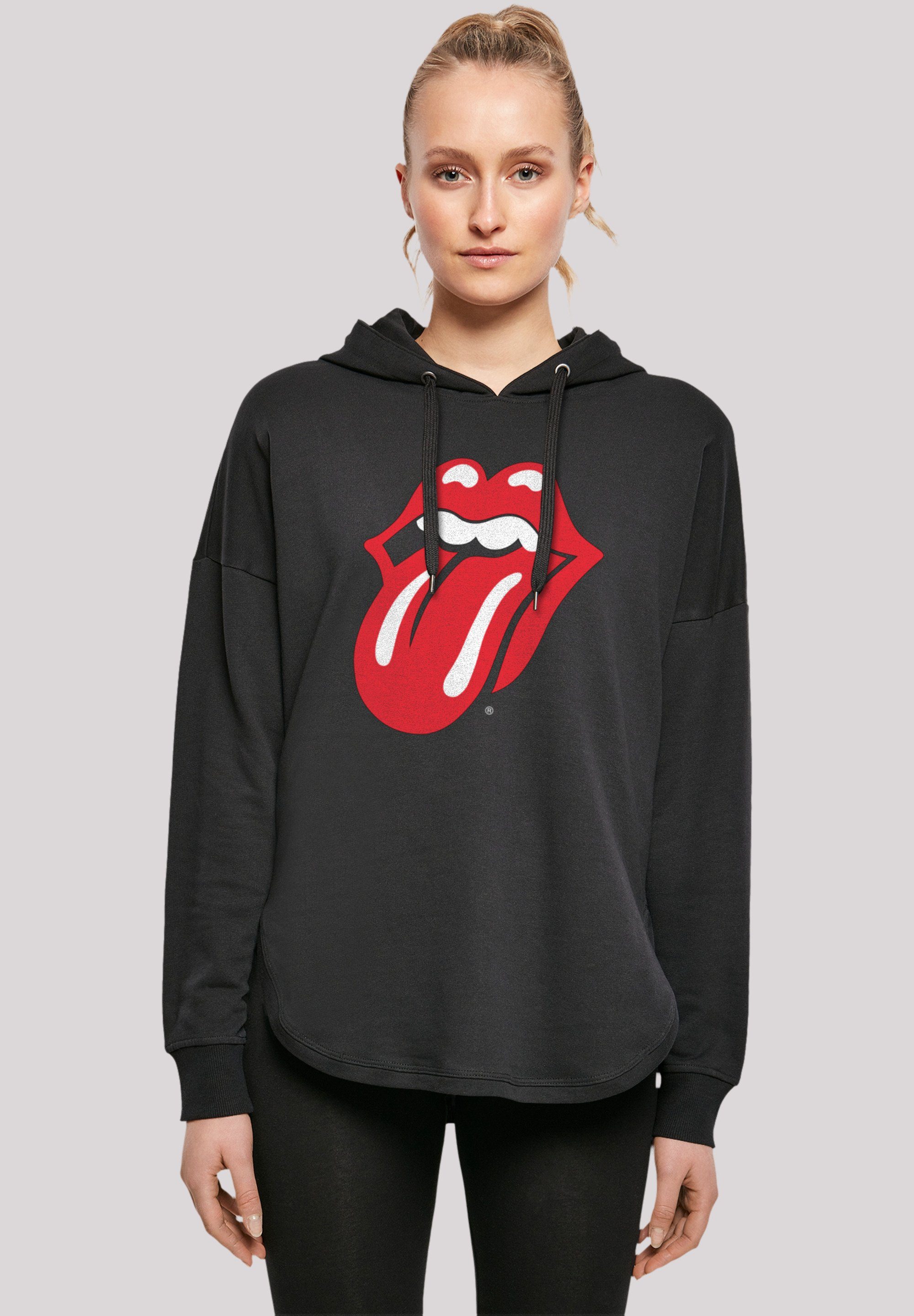 F4NT4STIC Kapuzenpullover The Rolling Stones Zunge Rot Print schwarz