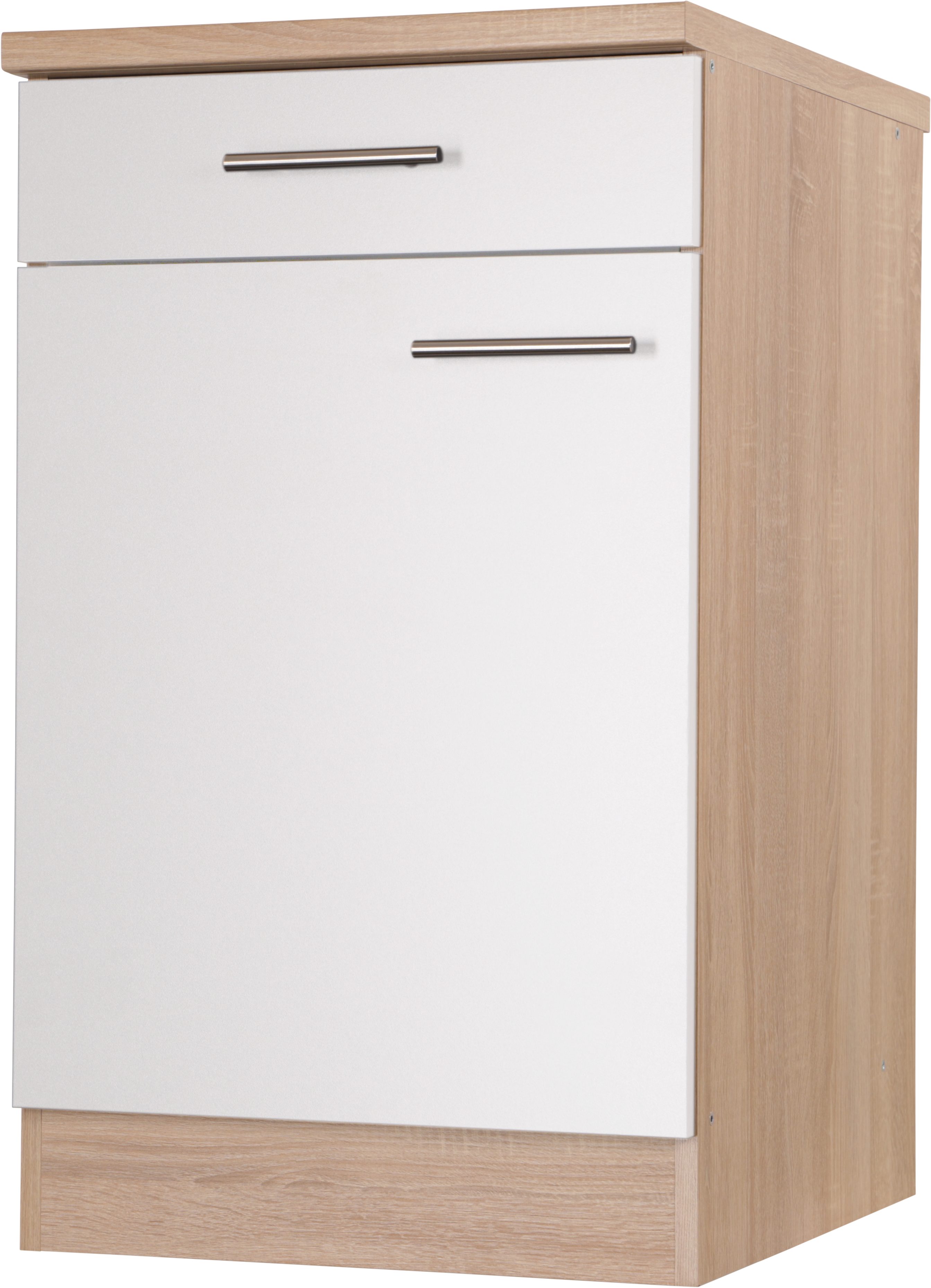 RESPEKTA Unterschrank Merle Breite 50 cm, Soft-Close, Griffe aus Metall, 85 cm Arbeitshöhe