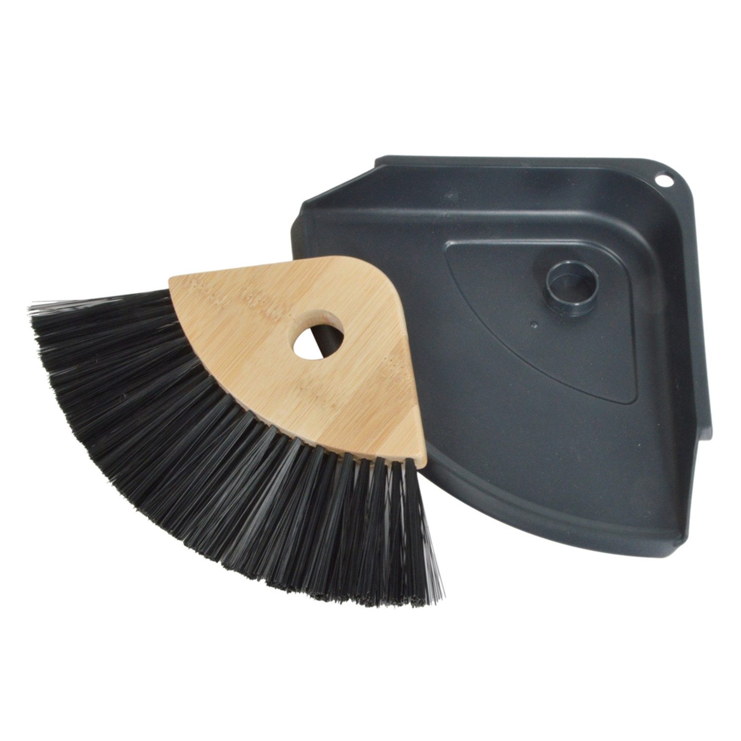 Macosa Home Krümelkehrer Tischkehrset Tischbesen Kehrschaufel Bambus Holz, (Tischbesen Mini Besen Schaufel Set, 1-tlg., Kehrset Tisch Tischschaufel Krümelset),  – Bild 4 von 5