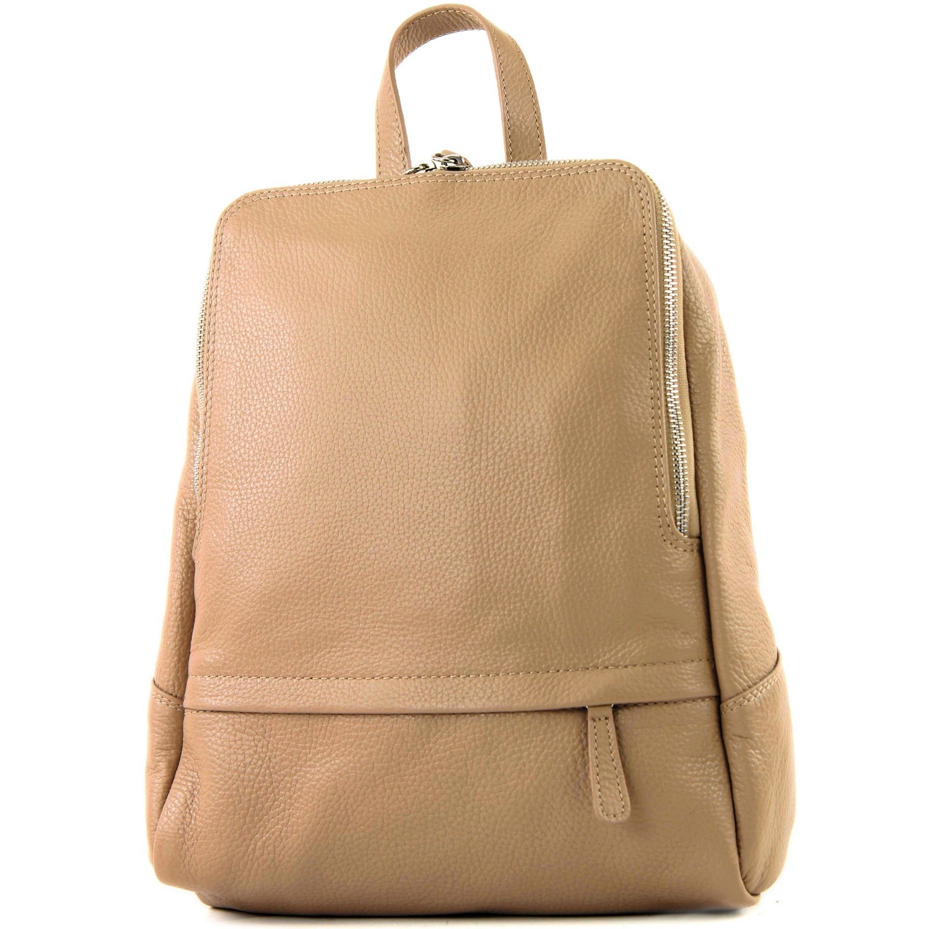 modamoda de in Italy Handmade Rucksack Beige2021 Echtleder T138v3