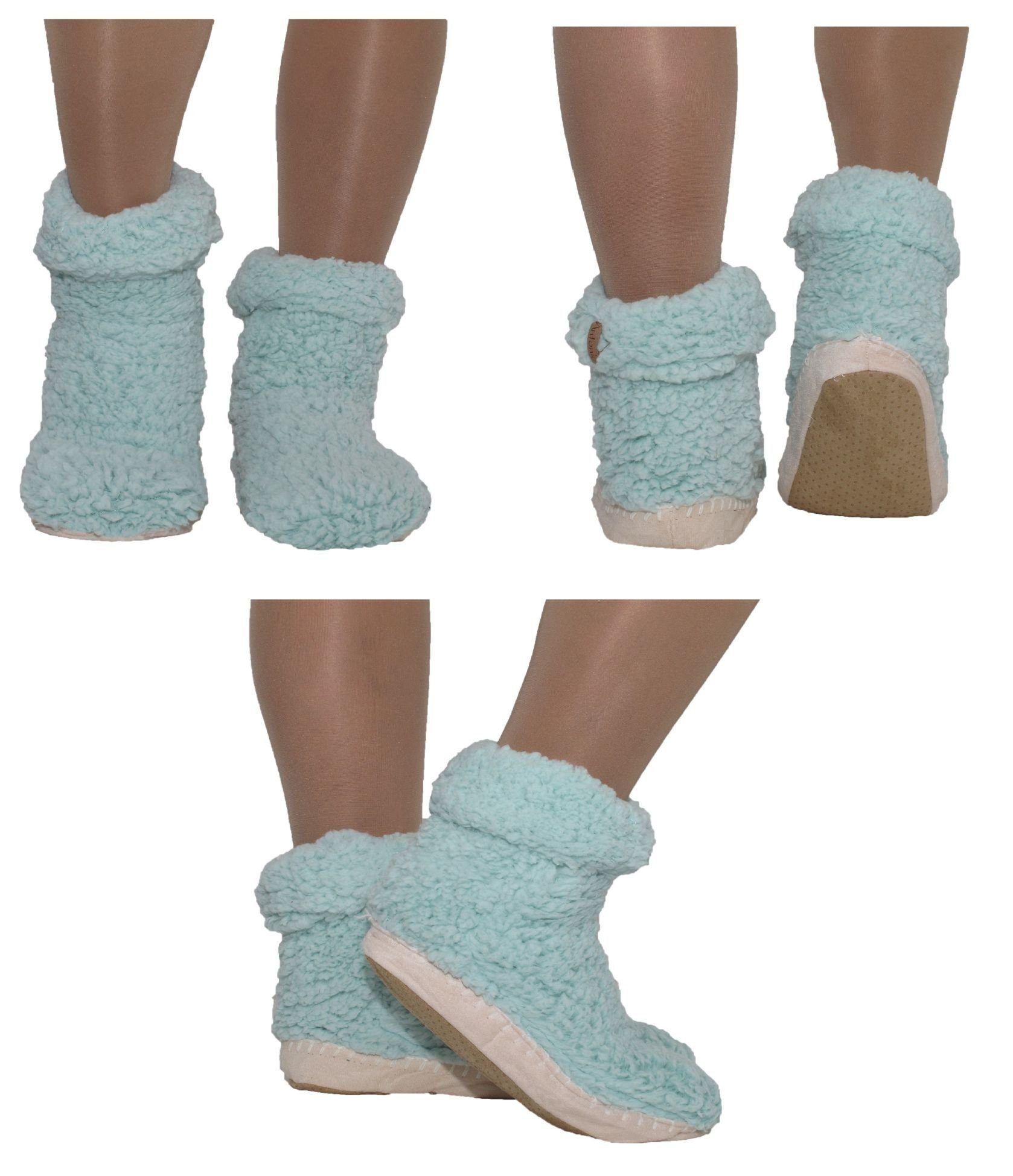 Antonio Haussocken Валянки Домашнє взуття Hüttensocken Mähmäh ABS Teddy Größe: 39-42