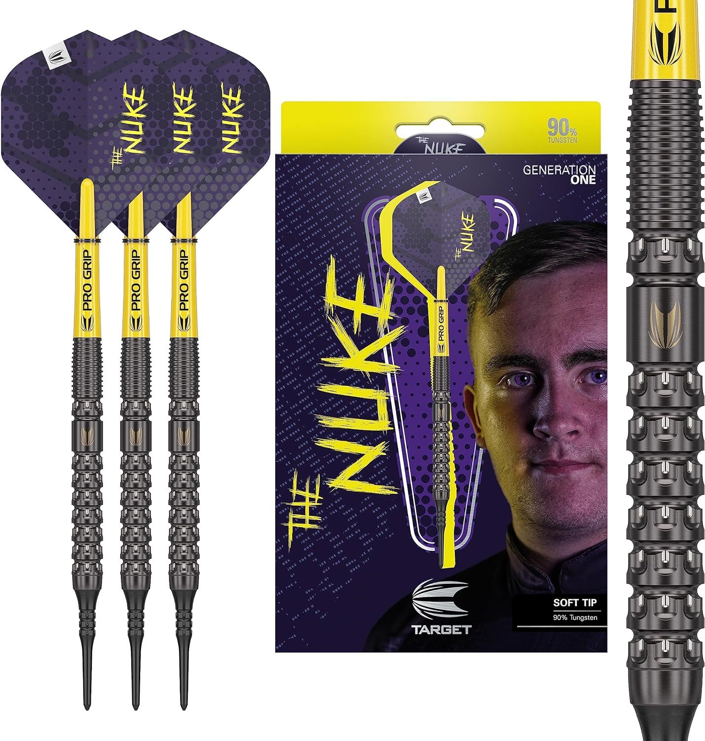 Dartpfeil Luke Littler The Nuke G1 19G 90% Wolfram Soft Tip Set
