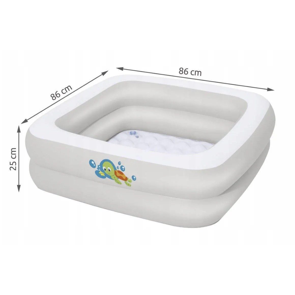 BESTWAY Pool Babypool Planschbecken Kinderbecken (Spar-Set, 1-tlg., 86 x 86 x 25 cm klein), 86x86 cm, ab 0 Jahren, Babypool