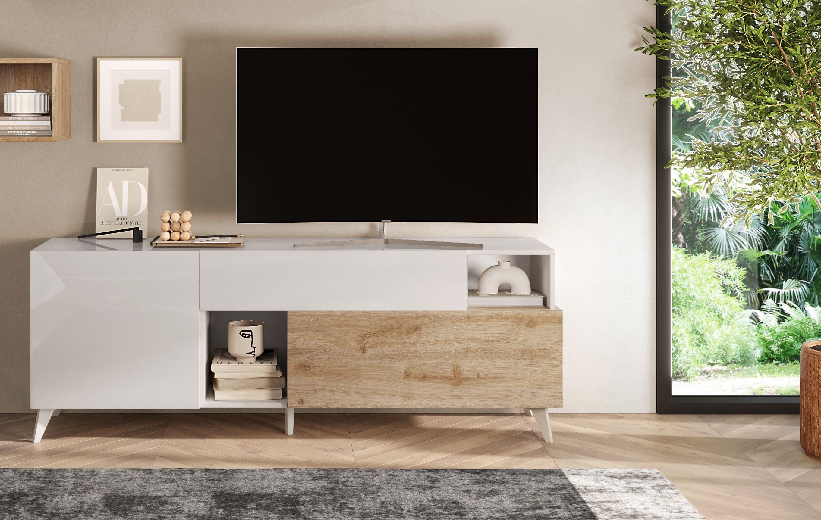 INOSIGN Lowboard "Monaco in Breite 181 cm, TV-Schrank mit Tür, Klappe und S günstig online kaufen