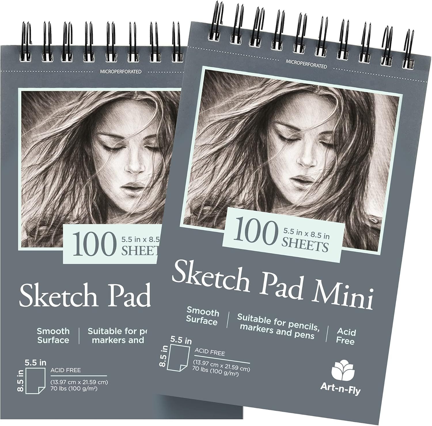 Art-n-Fly Aquarellpapier Zeichenblock A5 mit 200