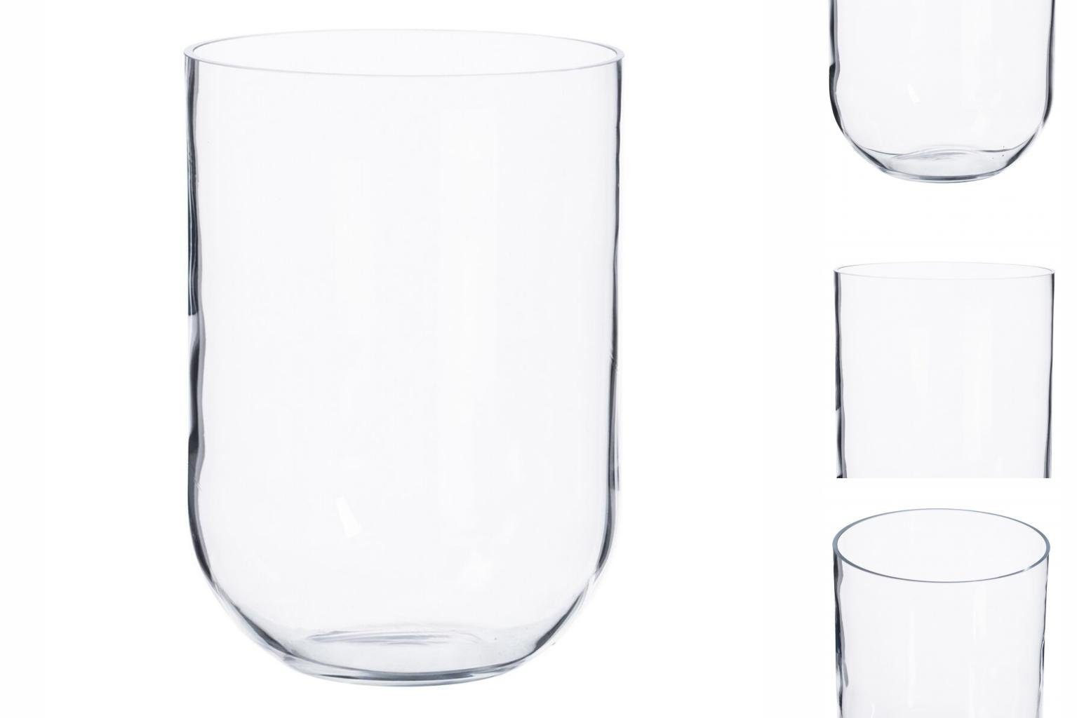 Bigbuy Dekovase Vase Glas x 17,5 25 17,5 Durchsichtig cm x