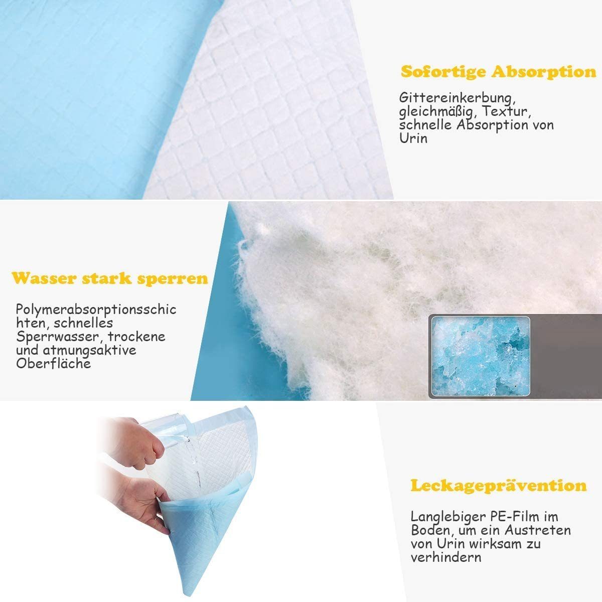 COSTWAY Hundematte Welpenunterlage, Puppy Pads günstig online kaufen