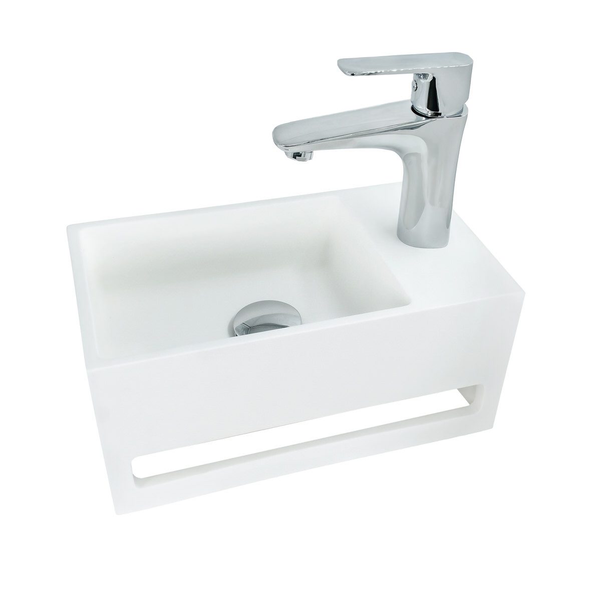 Aloni Waschbecken 425SR (einzel, 1-St), Solid Surface Waschbecken + Handtuc günstig online kaufen