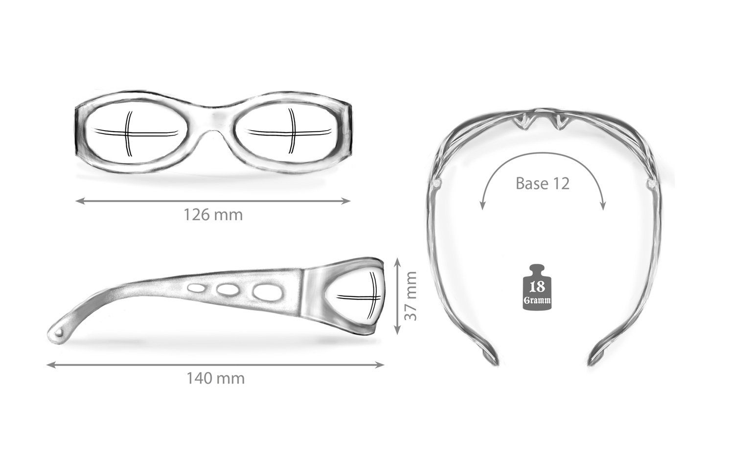 Helly - No.1 Bikereyes Motorradbrille pro street, Kontrastverstärkende XENOLIT® Qualitätsgläser