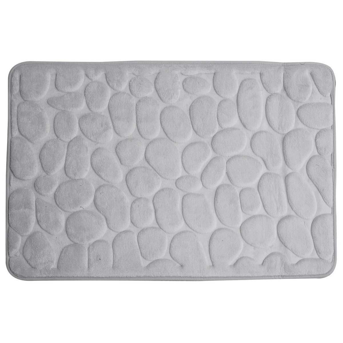 Euroshowers GmbH Badematte Memory Foam Rimini Hellgrau 60 × 95 cm, 100% polyester, memory foam (stoppning), latex SBR, rechteckig